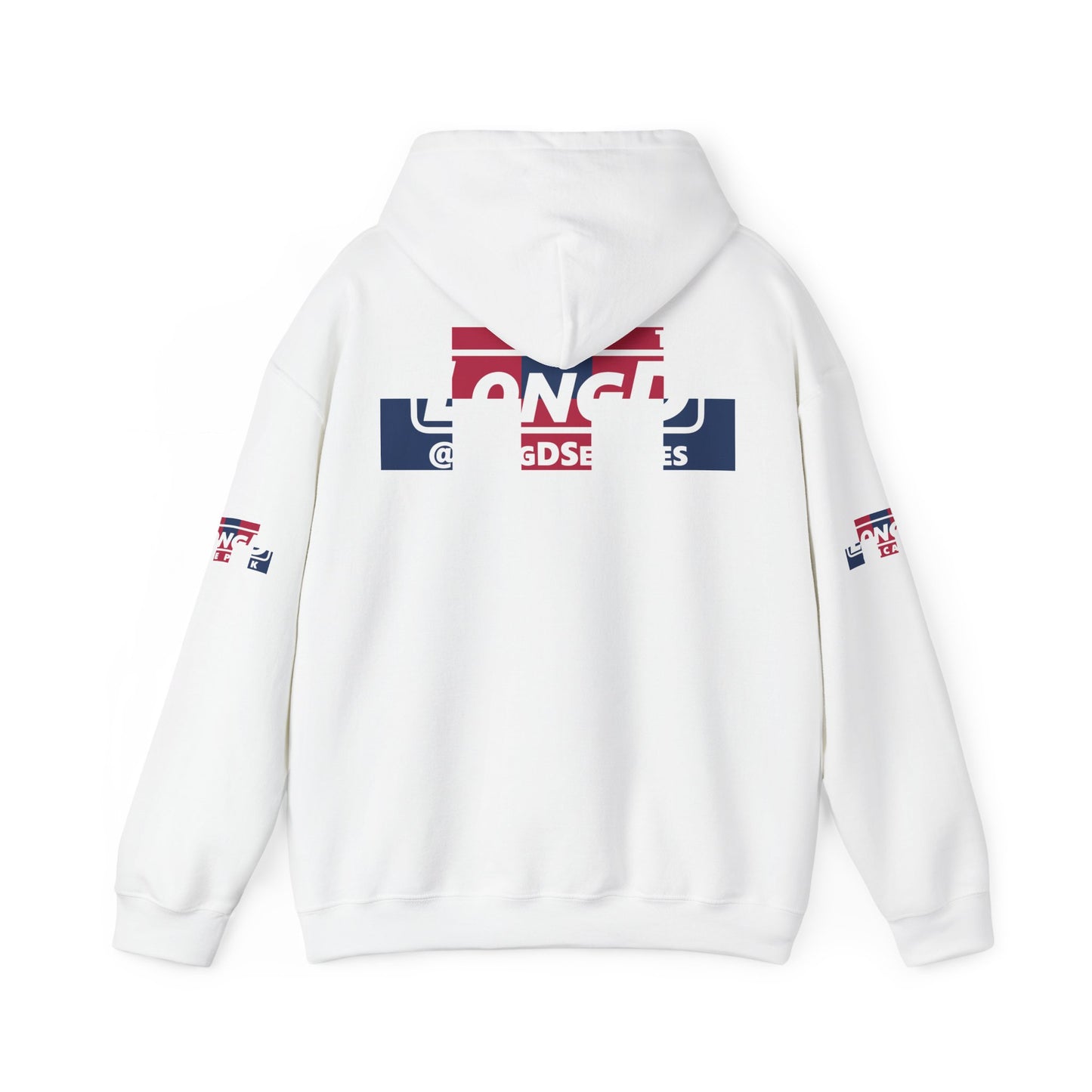 I firecracker LongD® negative 2x5 4-print double breasted tag-domain logo hoodie
