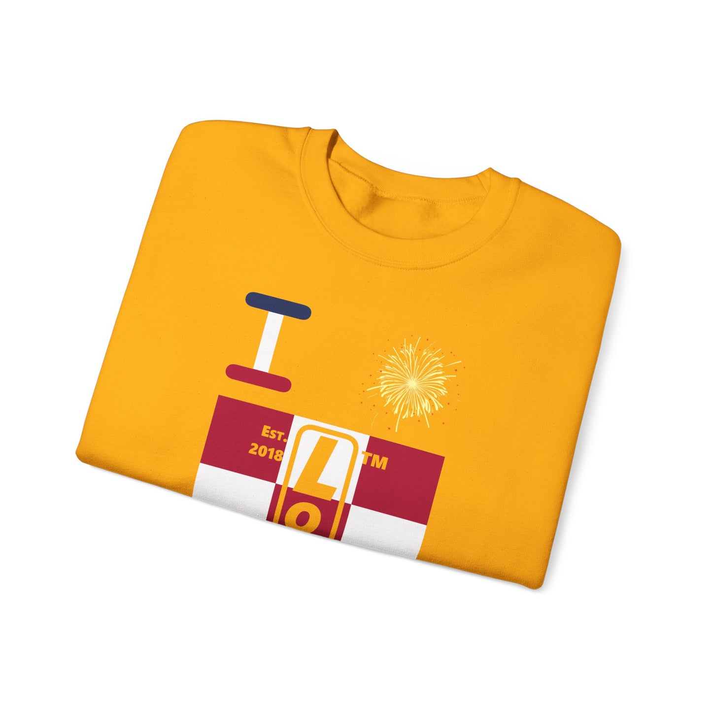 I Burst LongD negative 4x3 Hyde Park upright logo crewneck sweatshirt