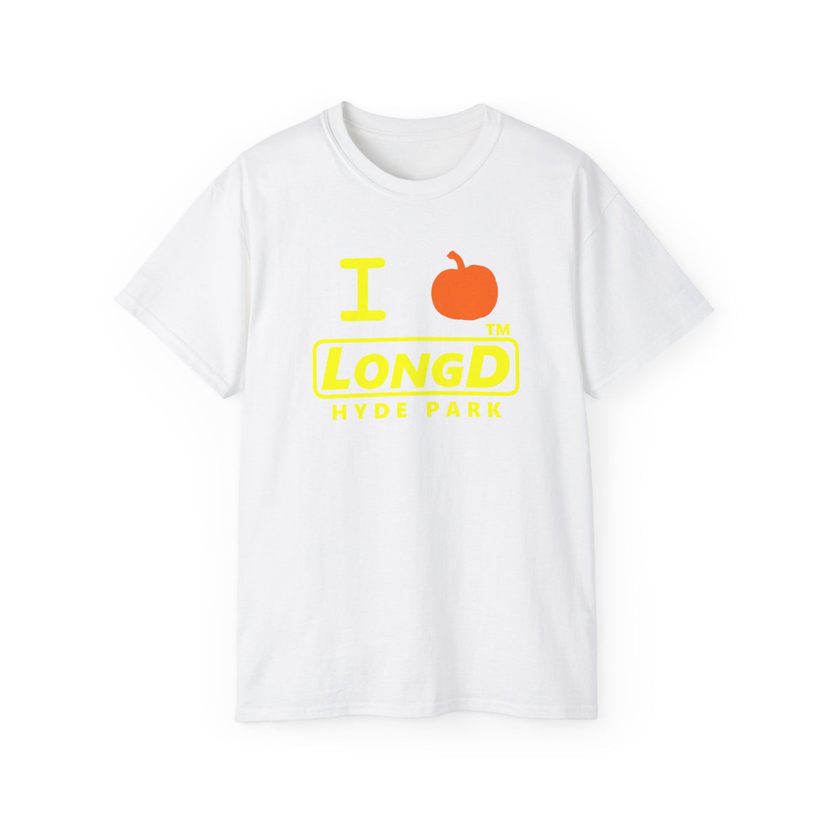 I pumpkin LongD Hyde Park positive alternate basic Yellow (FFFF00) logo cotton tee