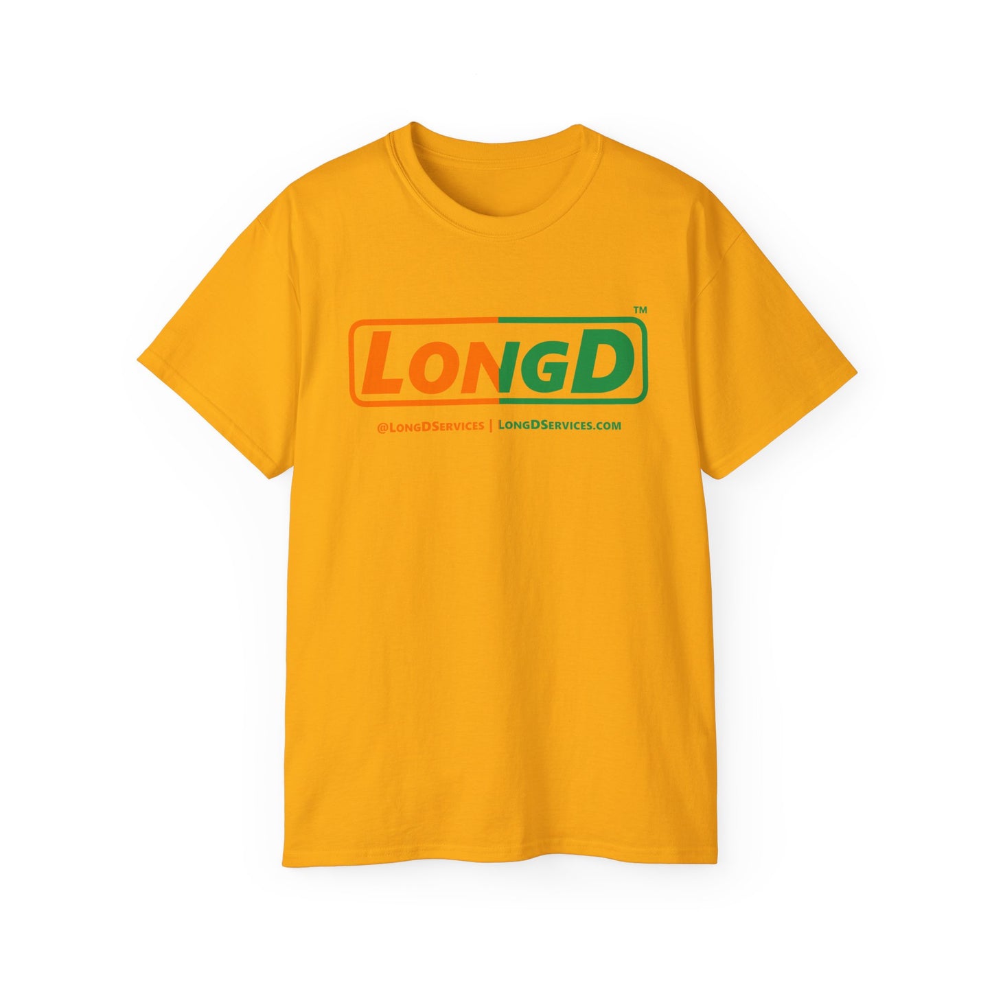 LongD® Logo Cotton Tee (St. Patrick's Day -Irish Green and Irish Orange right-left split0
