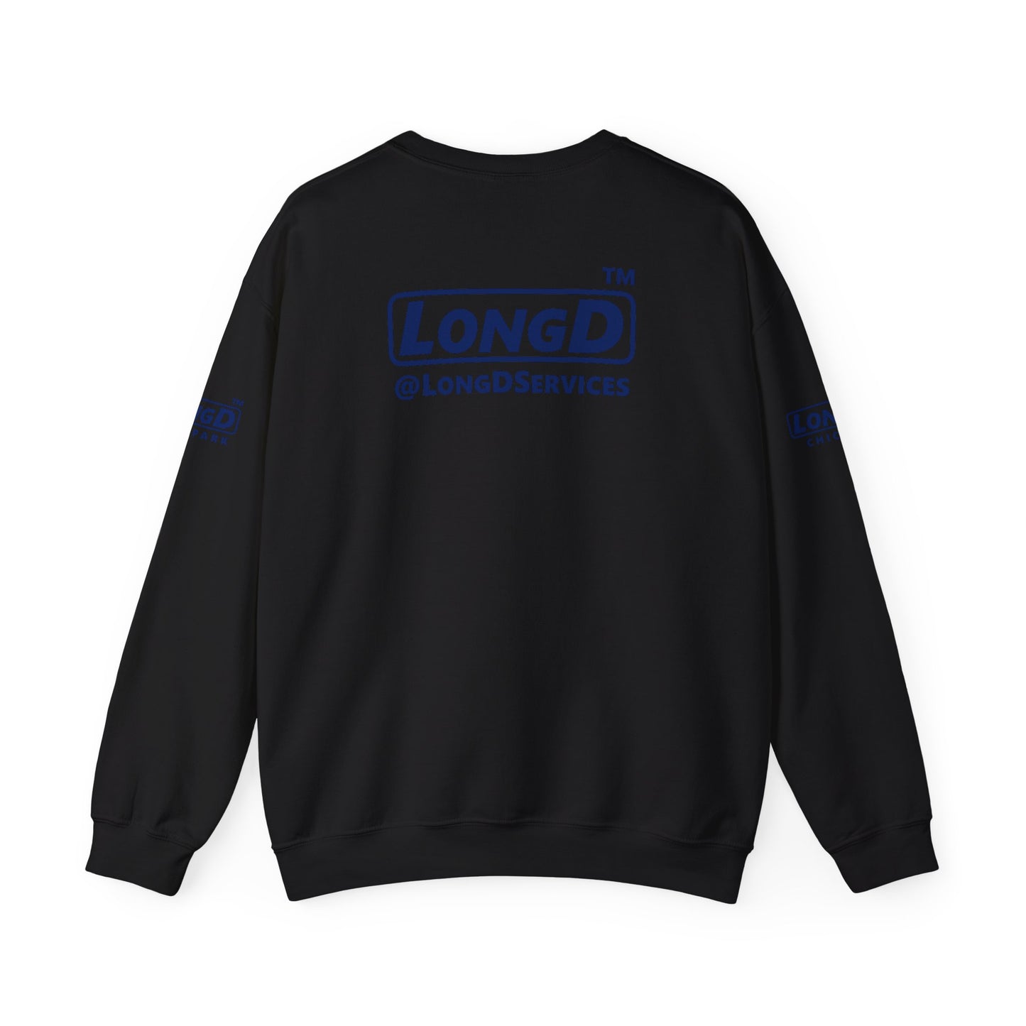 LongD official 4-print Hyde Park logo crewneck sweatshirt