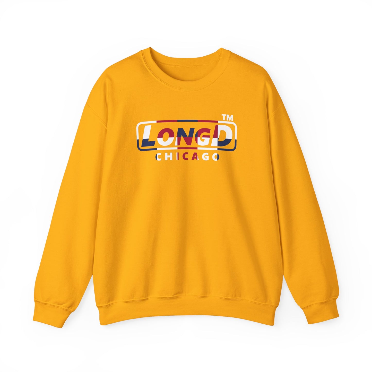 LongD positive 2x5 Chicago logo crewneck sweatshirt (patriotic colors)