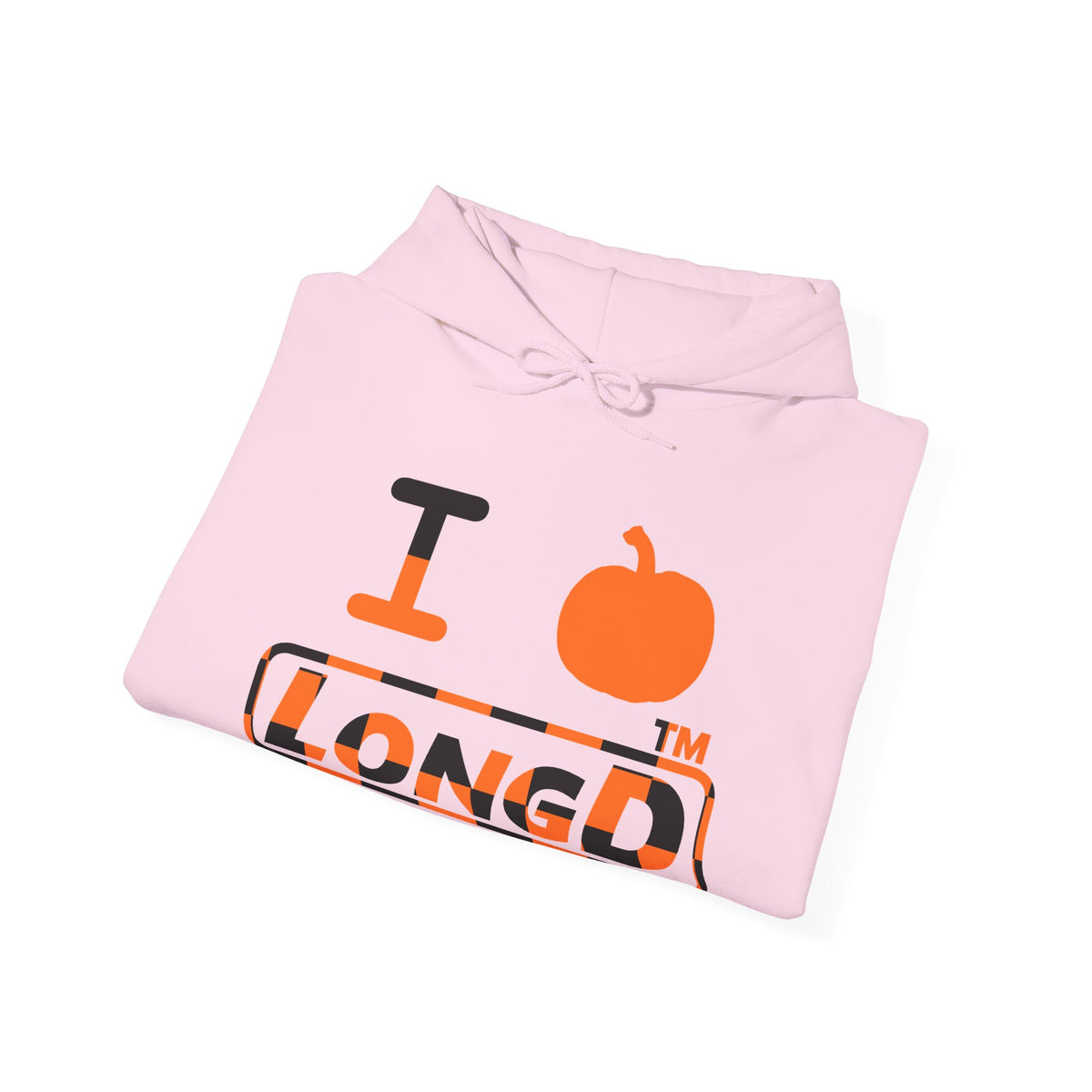 I pumpkin LongD Hyde Park positive checkered logo hoodie