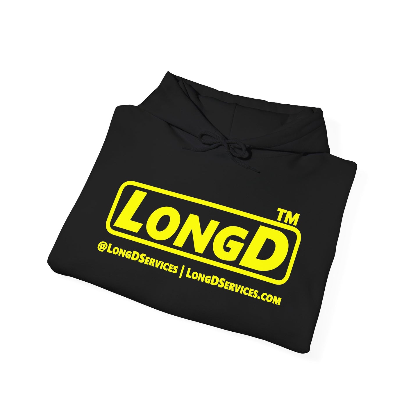 LongD Tag-domain positive alternate basic logo hoodie