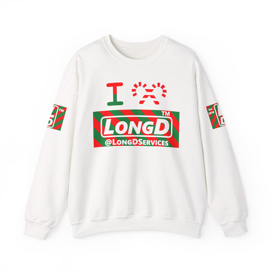 I candy cane LongD Tag negative 12-striped 4-print logo crewneck sweatshirt