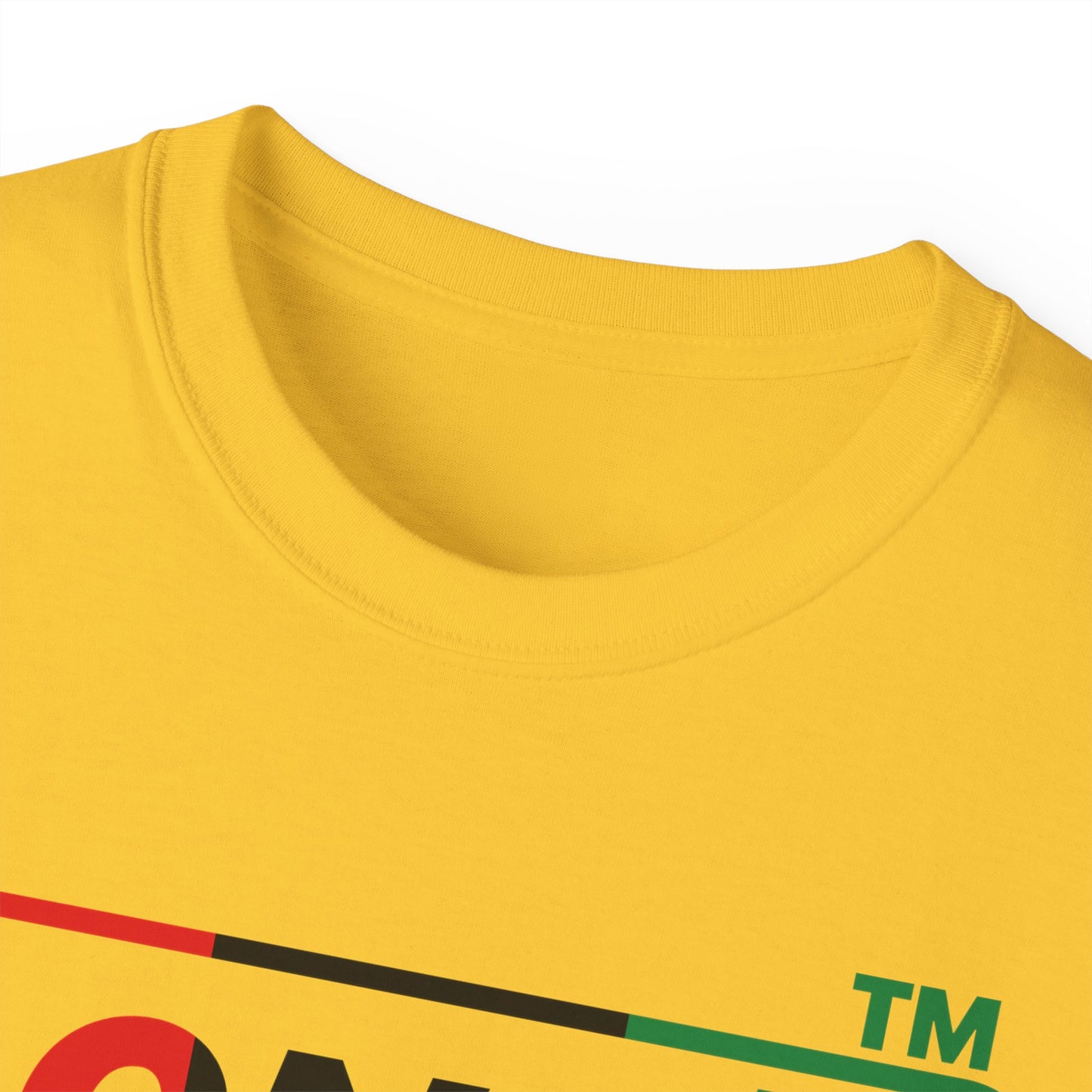 LongD positive vertical 3-striped Hyde Park logo cotton tee (Juneteenth colors)