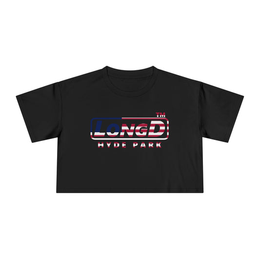 LongD positive flag Hyde Park Logo Crop Tee (Patriotic colors)