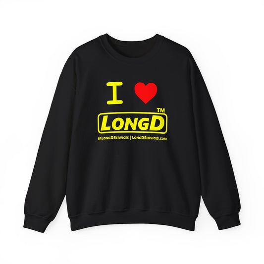 I Luv LongD Tag-domain positive alternate basic logo crewneck sweatshirt
