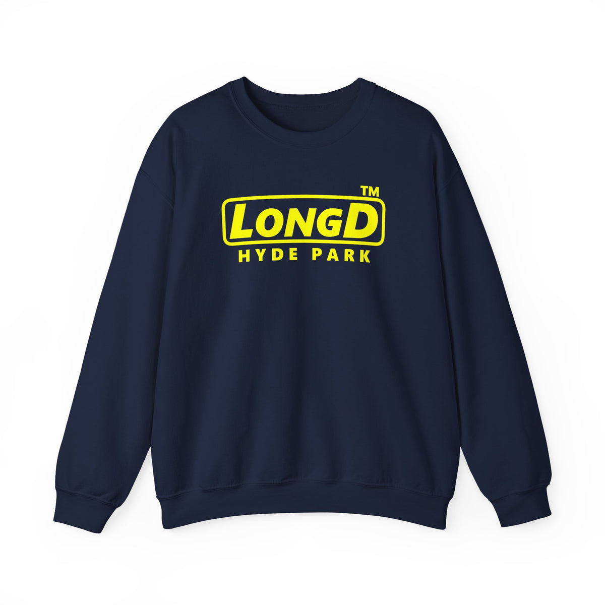 LongD Hyde Park positive alternate basic Yellow (FFFF00) logo crewneck sweatshirt