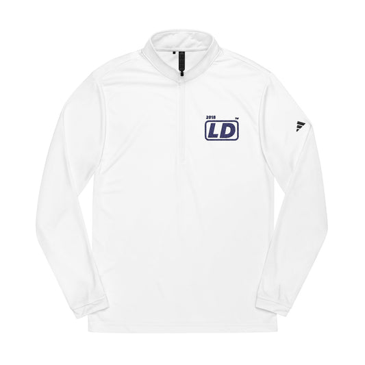Embroidered adidas® Quarter-Zip pullover official basic logo initials
