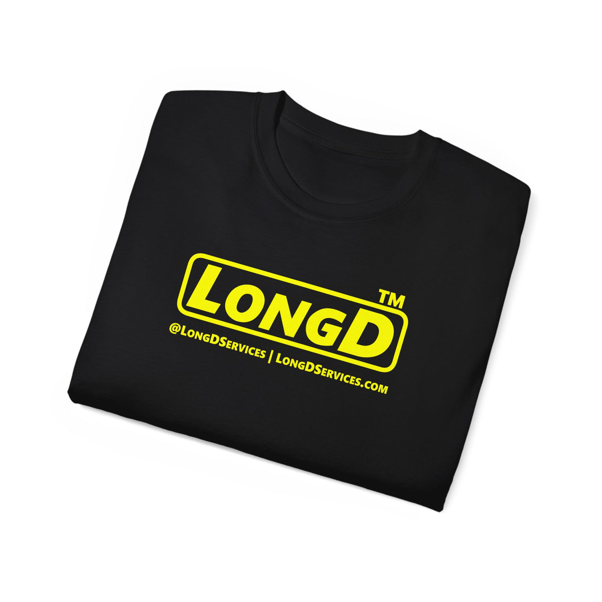 LongD Tag-domain positive alternate basic logo cotton tee