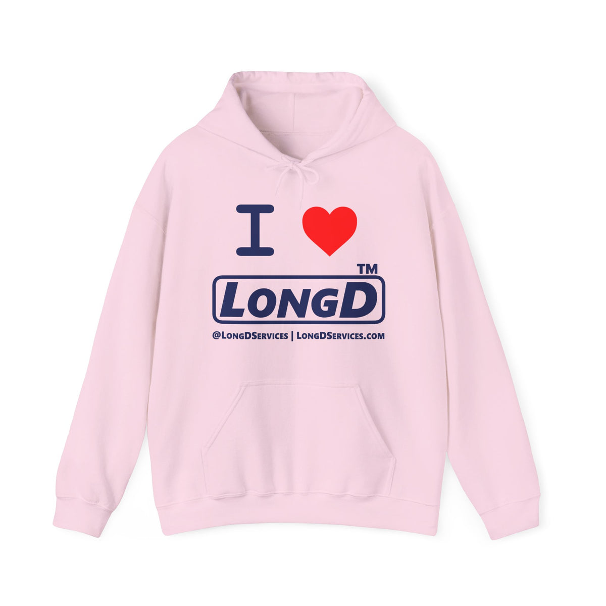 I Luv LongD Tag-domain positive official basic logo hoodie