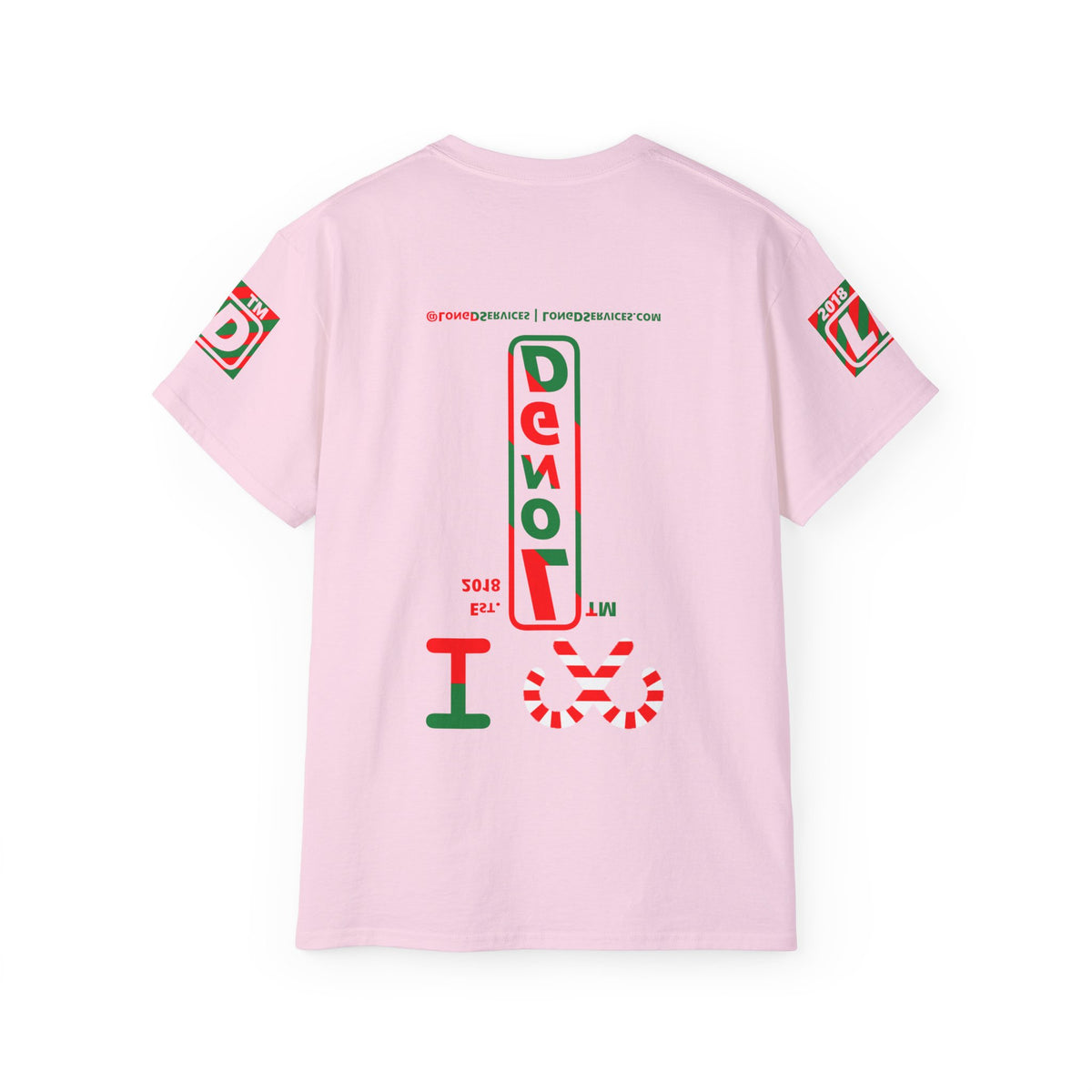 I candy cane LongD Tag-domain positive upright pixel-weighted 4-striped 4-print logo cotton tee