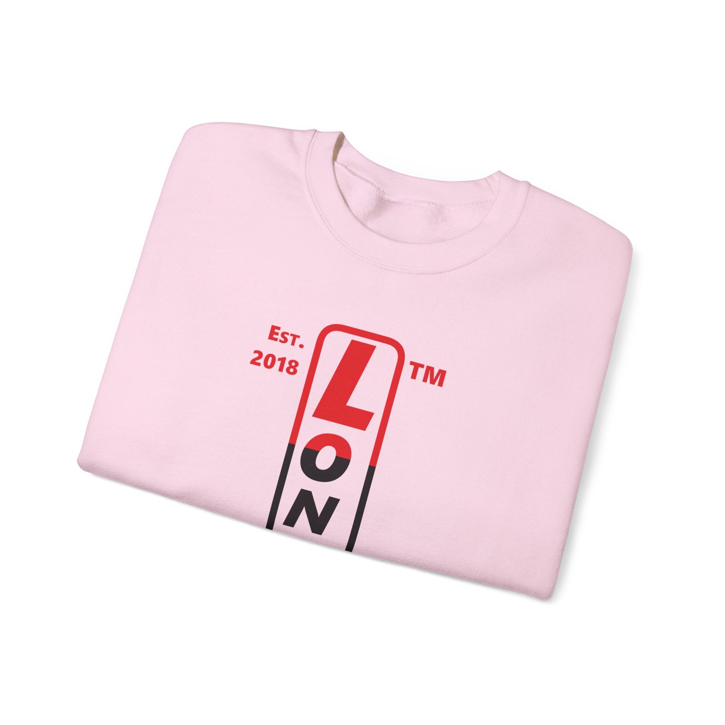 LongD positive horizontal 3-striped Hyde Park upright logo crewneck sweatshirt (Juneteenth colors)