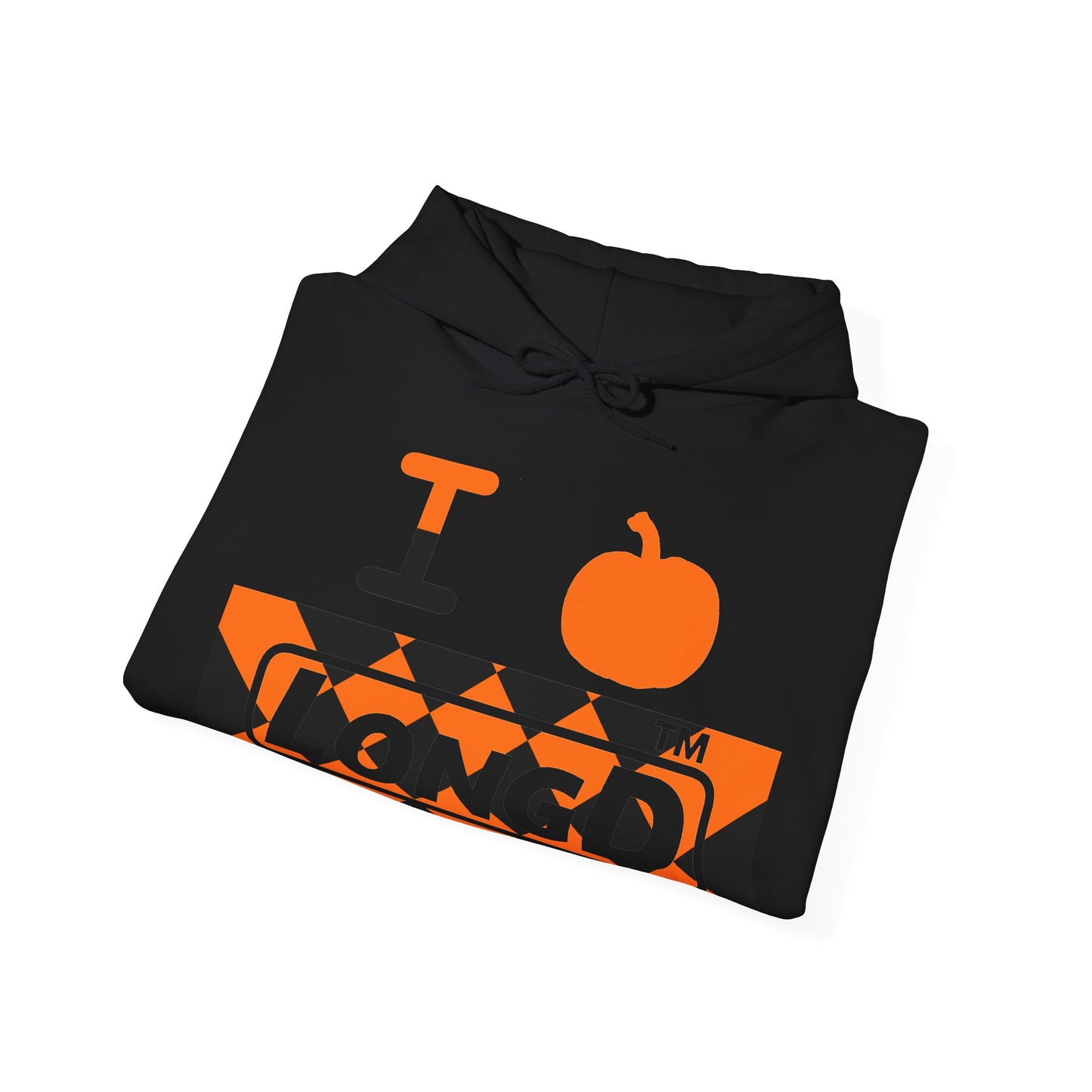 I pumpkin LongD Chicago negative stylized argyle 4-print logo hoodie