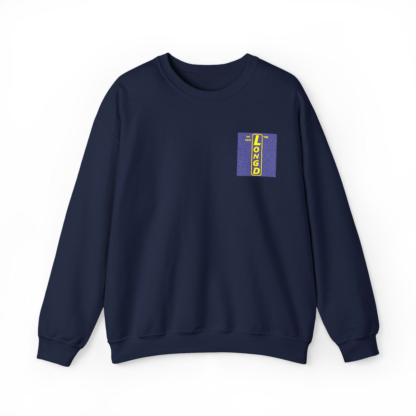 Embroidered Unisex Heavy Blend™ Crewneck Sweatshirt reverse logo upright