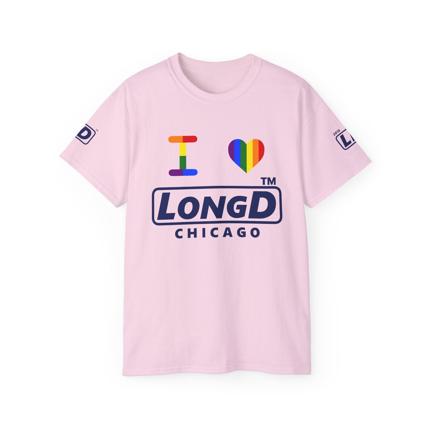 I Luv LongD official Chicago 4-print logo cotton tee (Pride colors)