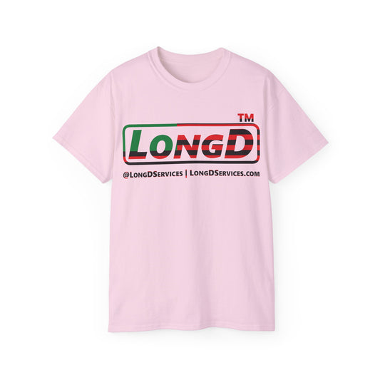 LongD positive flag tag-domain logo cotton tee (Juneteenth colors)