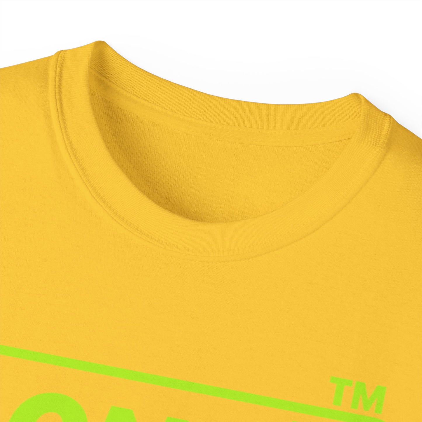 LongD® positive lime green Tag Logo Cotton Tee