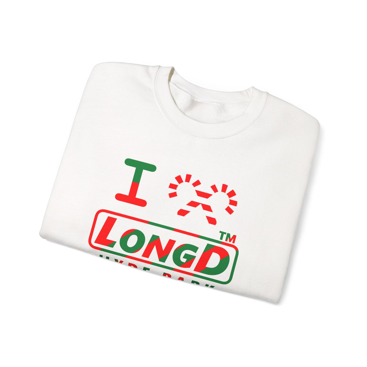 I candy cane LongD Hyde Park positive pixel-weighted 6-striped logo crewneck sweatshirt