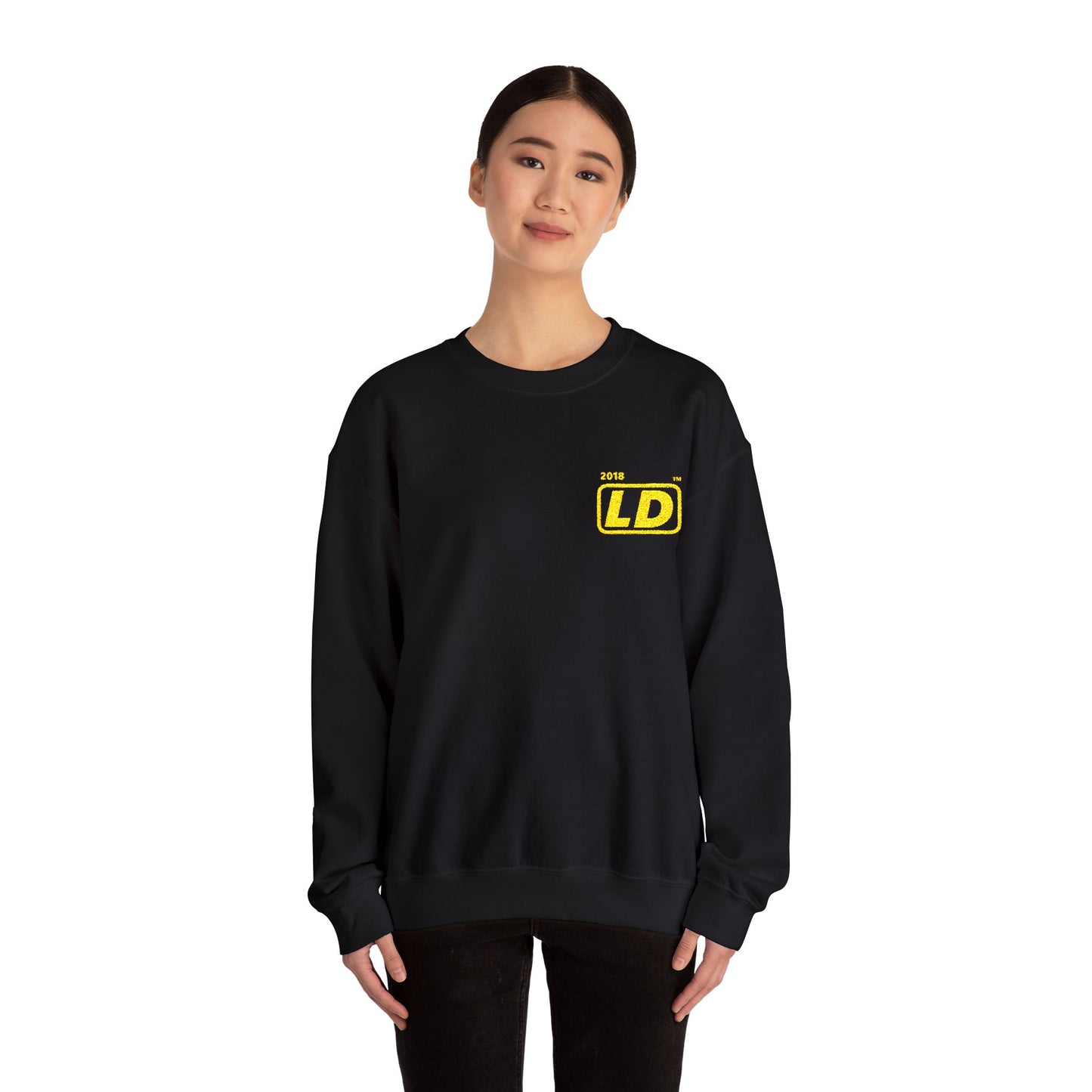 Embroidered Unisex Heavy Blend™ Crewneck Sweatshirt reverse basic logo initials