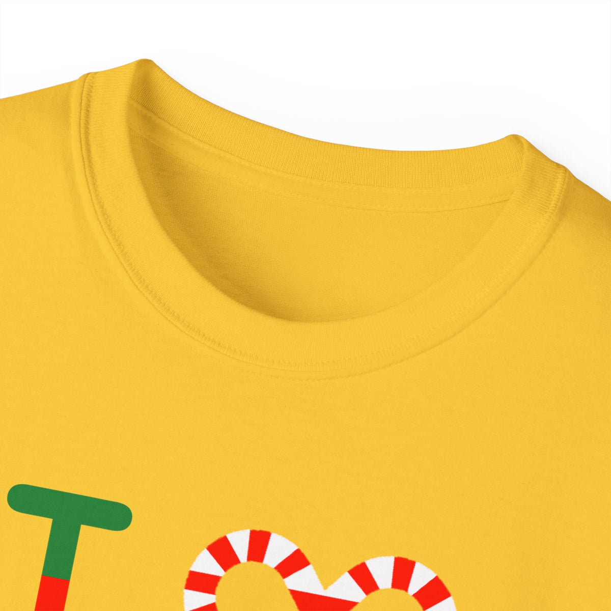I candy cane LongD Chicago positive pixel-weighted 6-striped logo cotton tee