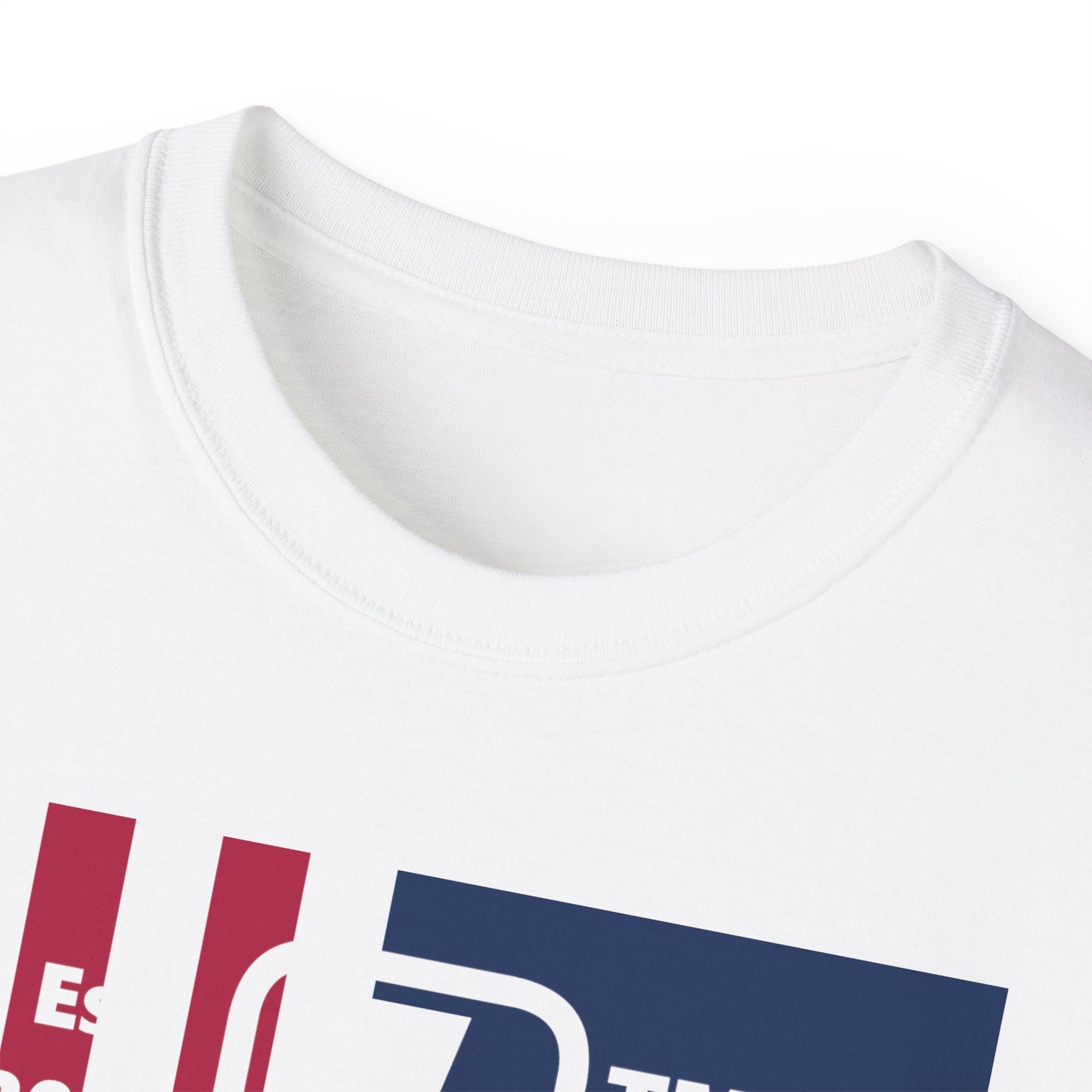 LongD cotton tee negative cropped flag Chicago upright logo (Patriotic colors)