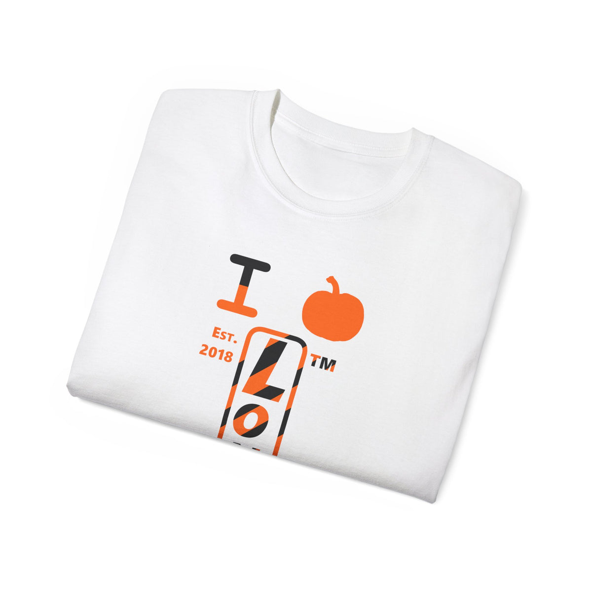 I pumpkin LongD Tag-domain positive upright pixel-weighted 12-striped logo cotton tee