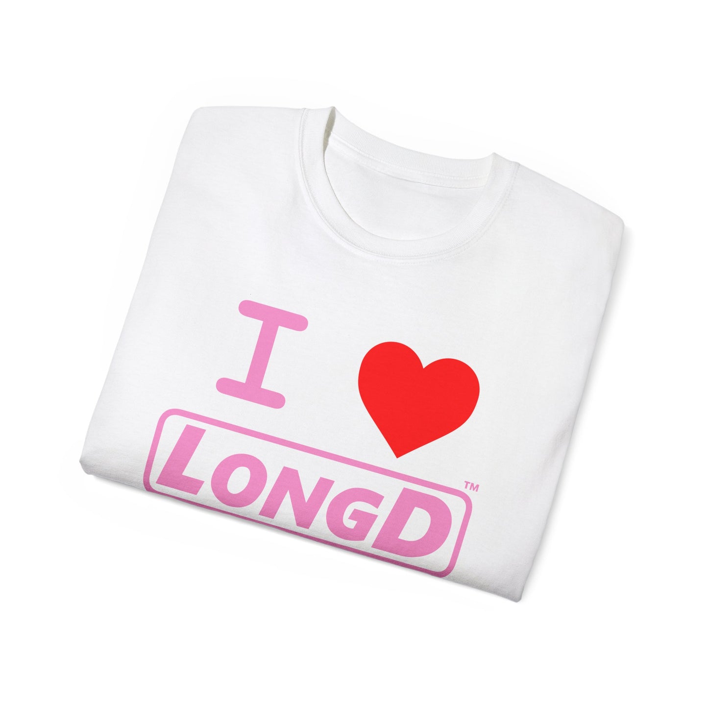 I Luv LongD Logo Cotton Tee (Valentines pink text)