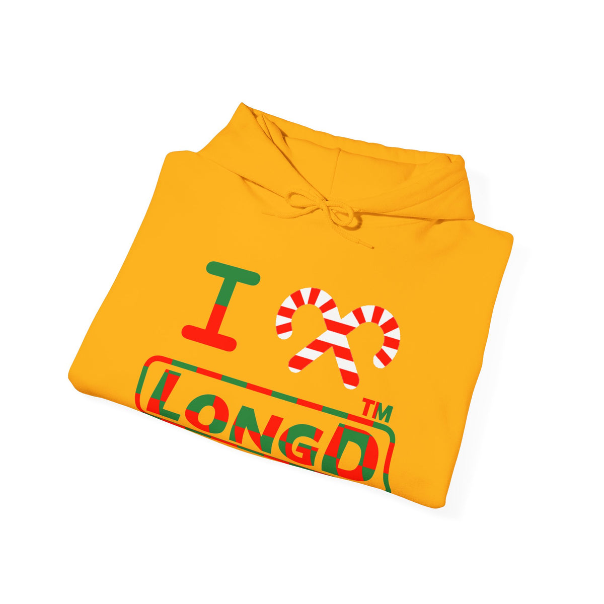 I candy cane LongD Tag positive checkered logo hoodie