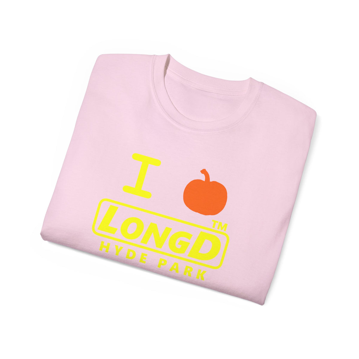 I pumpkin LongD Hyde Park positive alternate basic Yellow (FFFF00) logo cotton tee