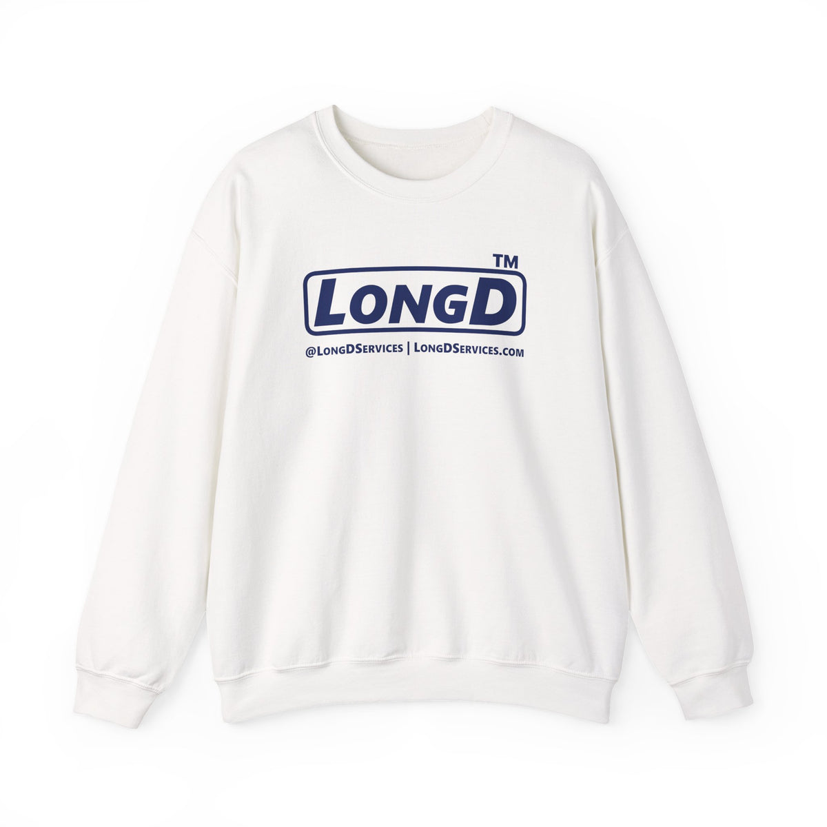 LongD Tag-domain positive official basic logo crewneck sweatshirt