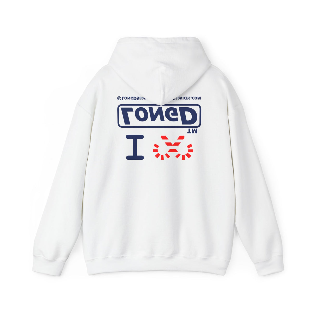 I candy cane LongD Tag-domain positive official basic navy front-back logo hoodie