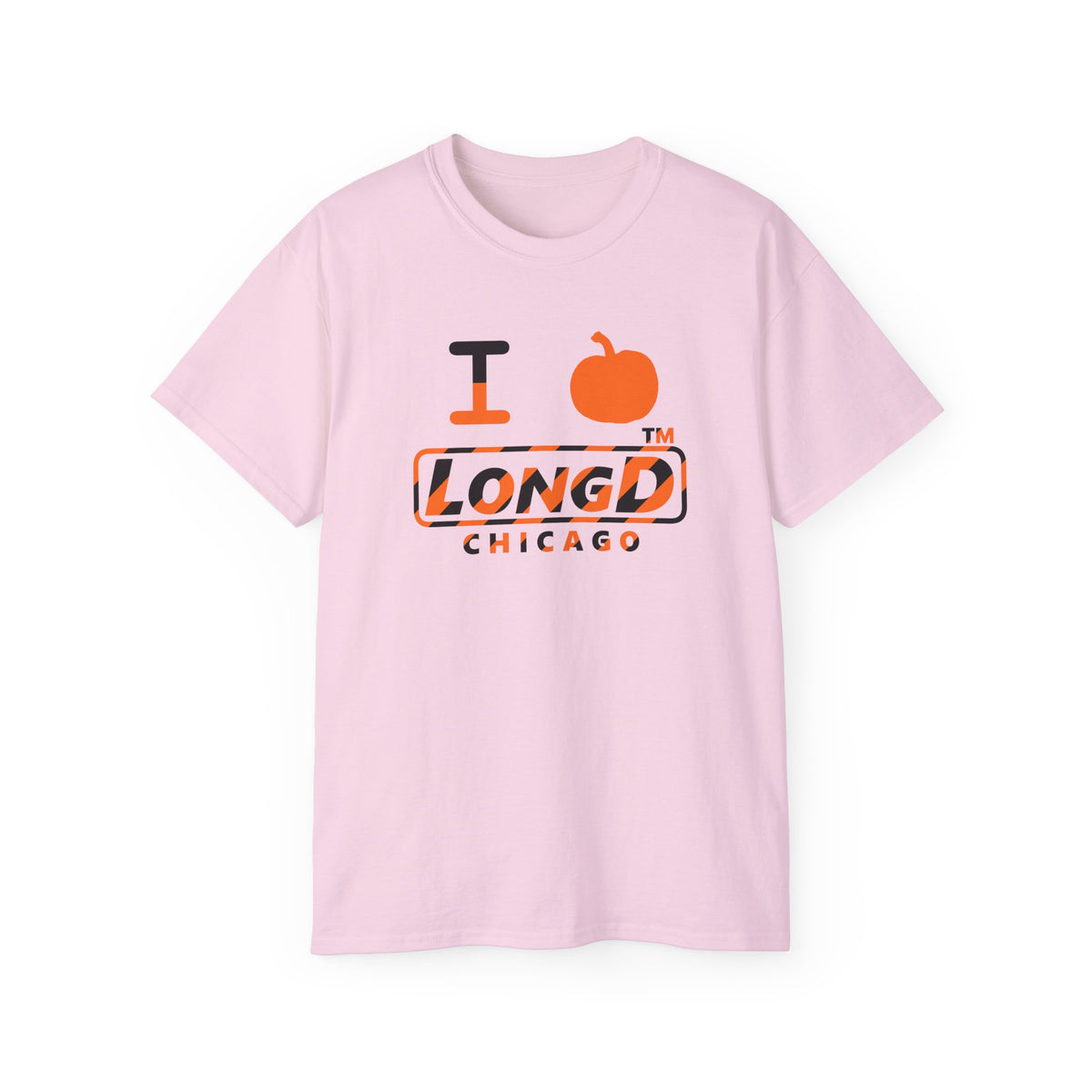 I pumpkin LongD Chicago positive 12-striped logo cotton tee