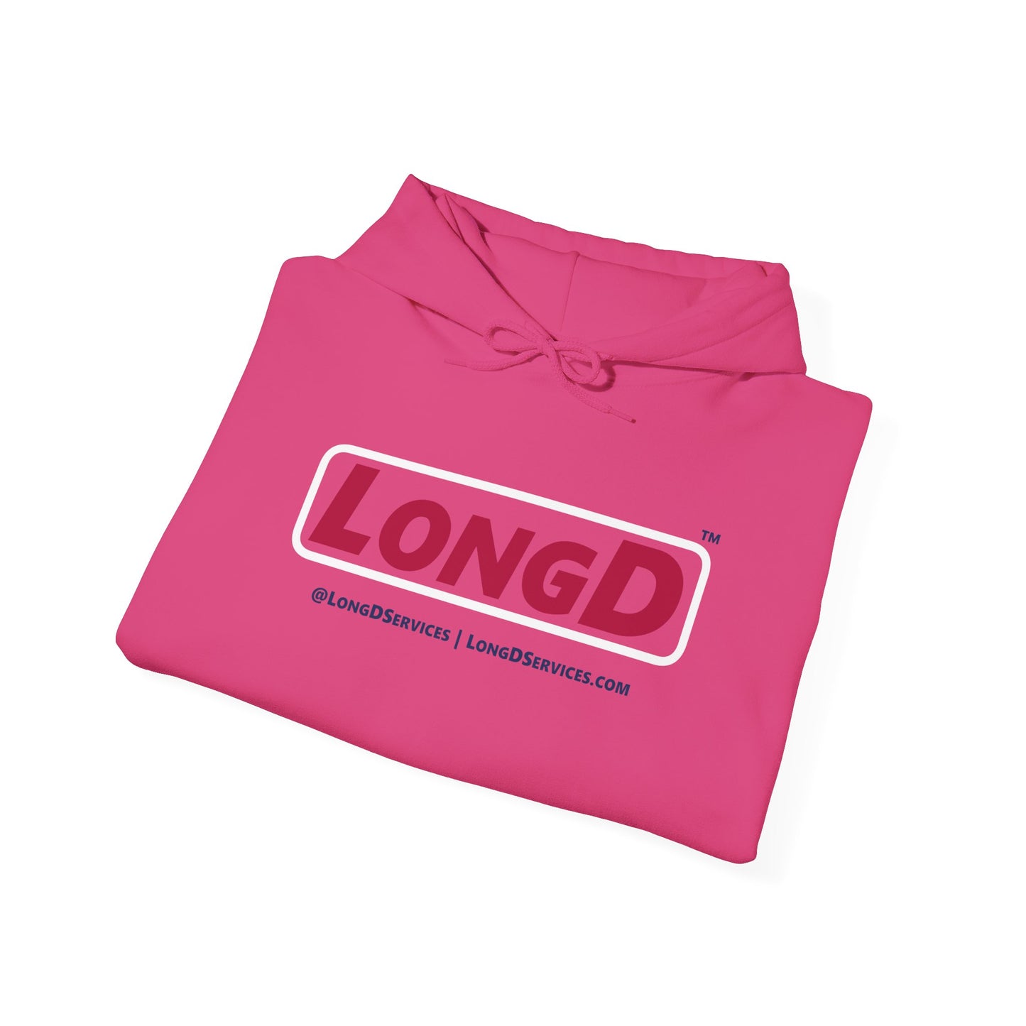 LongD® Logo Hoodie red, white and blue positive elements