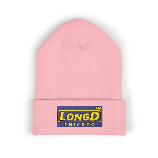 Embroidered Classic Cuffed Beanie Reverse Chicago Logo