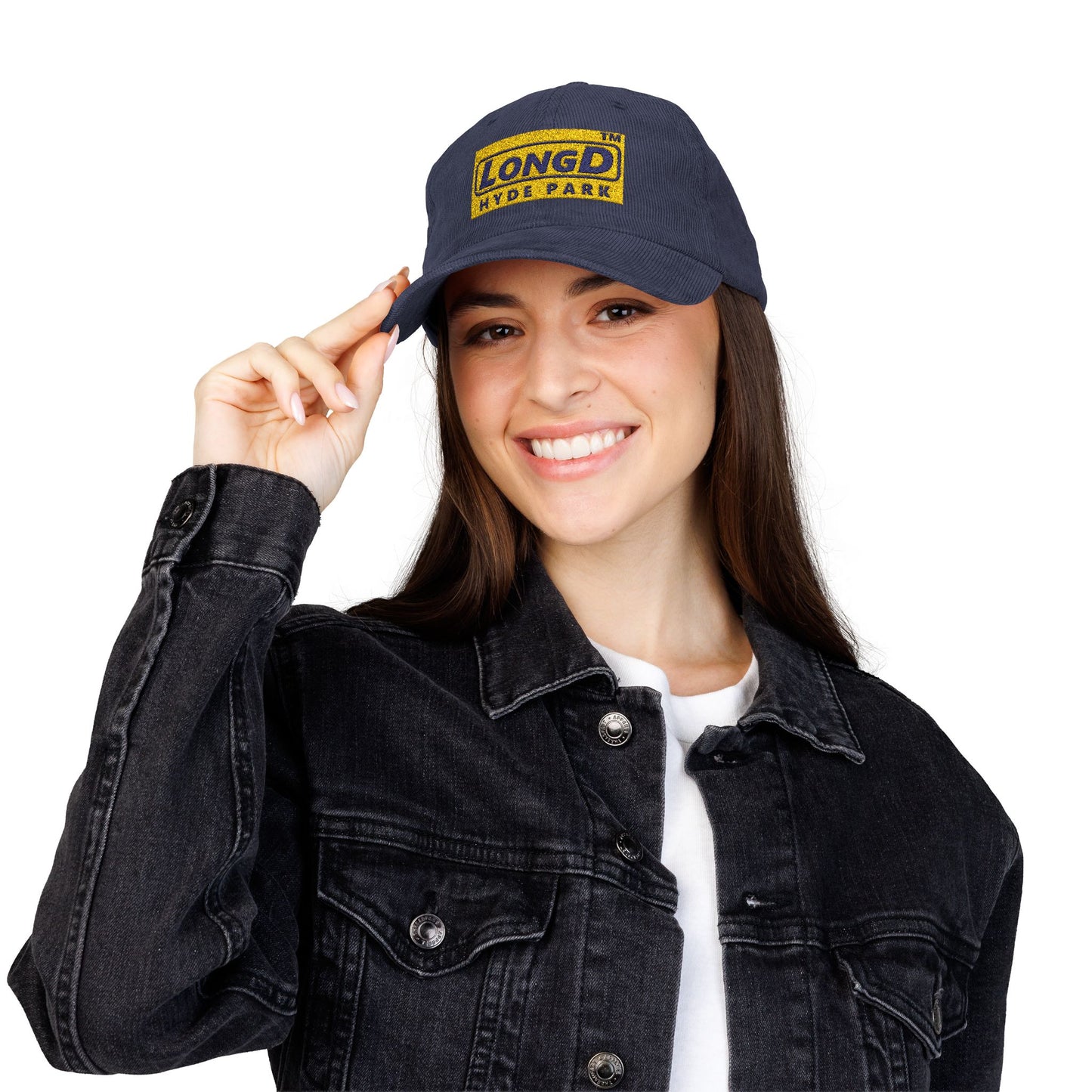Embroidered Corduroy Cap Official Hyde Park logo