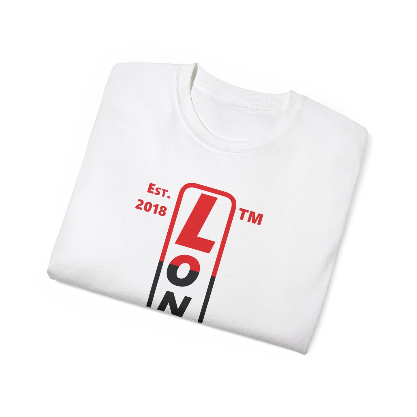 LongD Cotton Tee positive horizontal striped Chicago upright logo (Juneteenth colors)