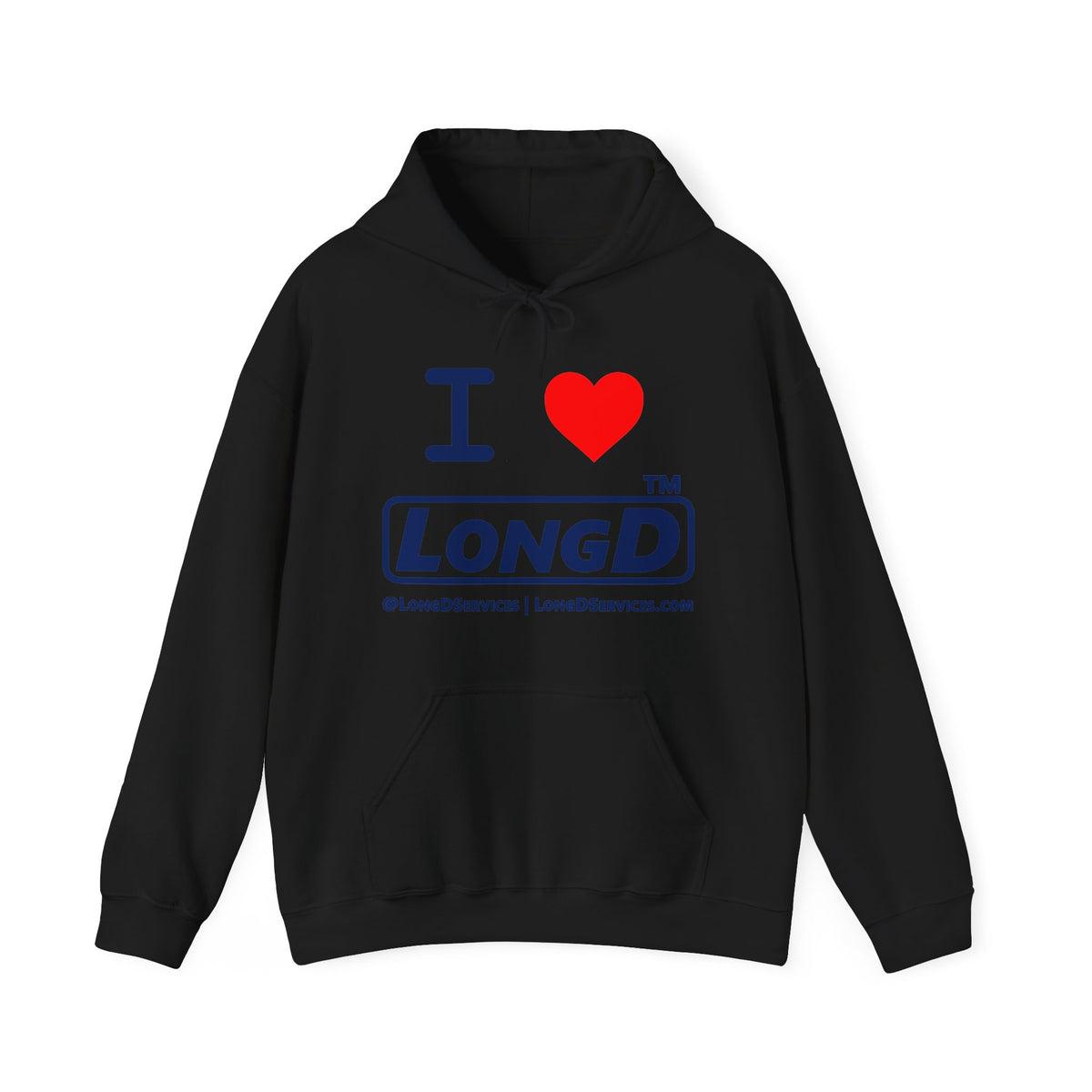 I Luv LongD Tag-domain positive official basic logo hoodie