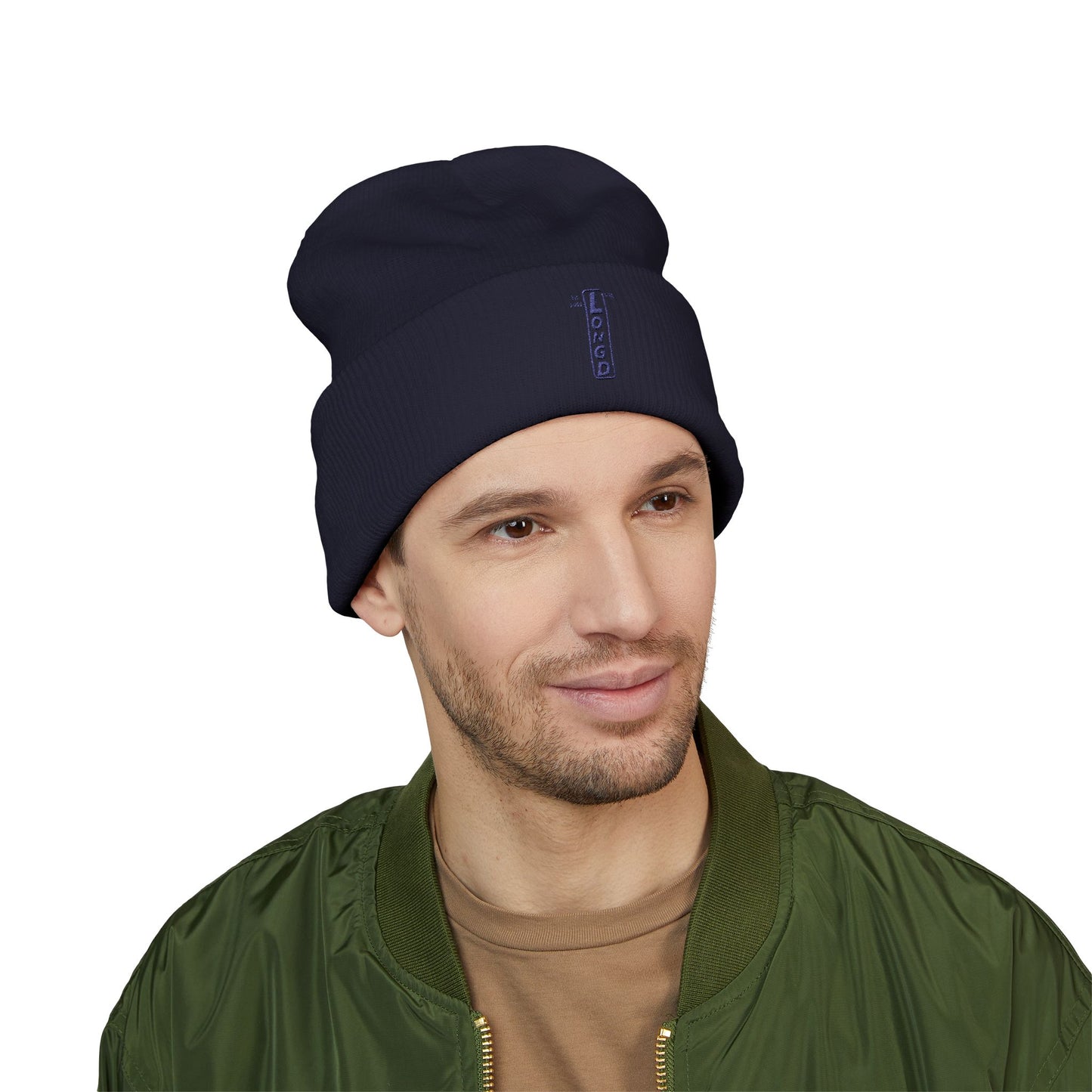 Embroidered Classic Cuffed Beanie basic official logo upright