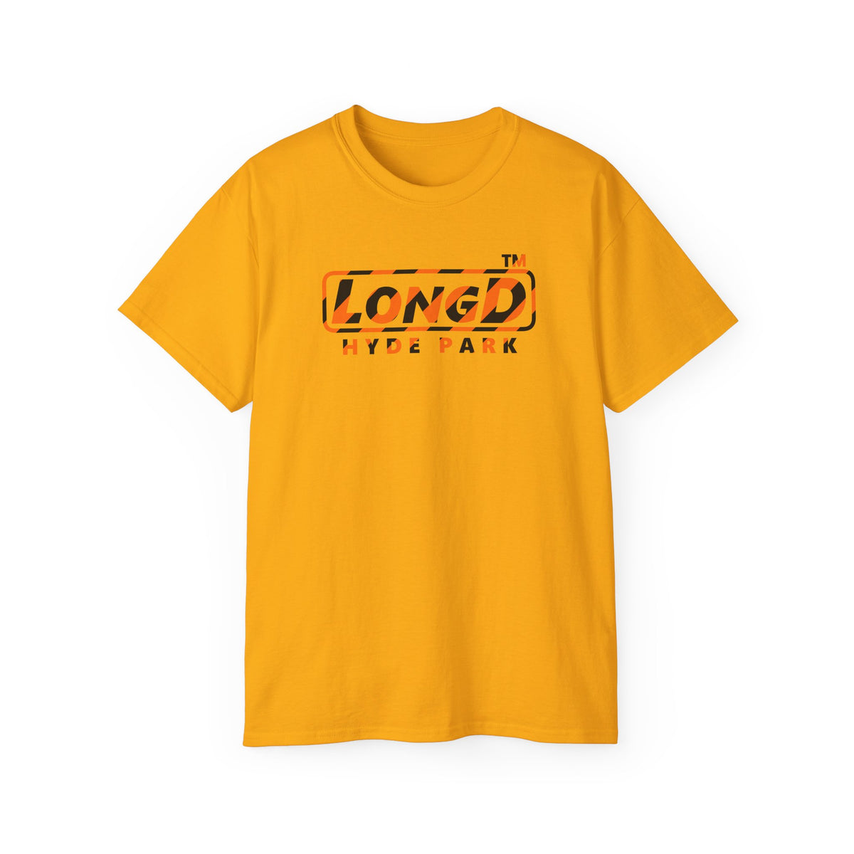 LongD Hyde Park positive 12-striped logo (Halloween colors) cotton tee