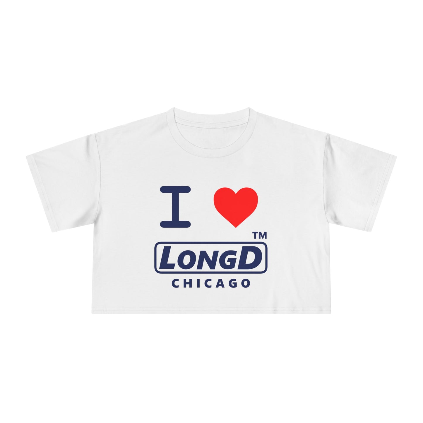I Luv LongD Logo (Chicago positive official) Women's Crop Tee