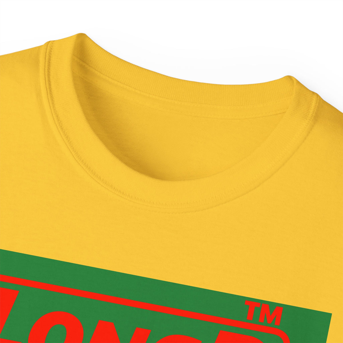 LongD Hyde Park logo positive red on negative green (Xmas colors) cotton tee