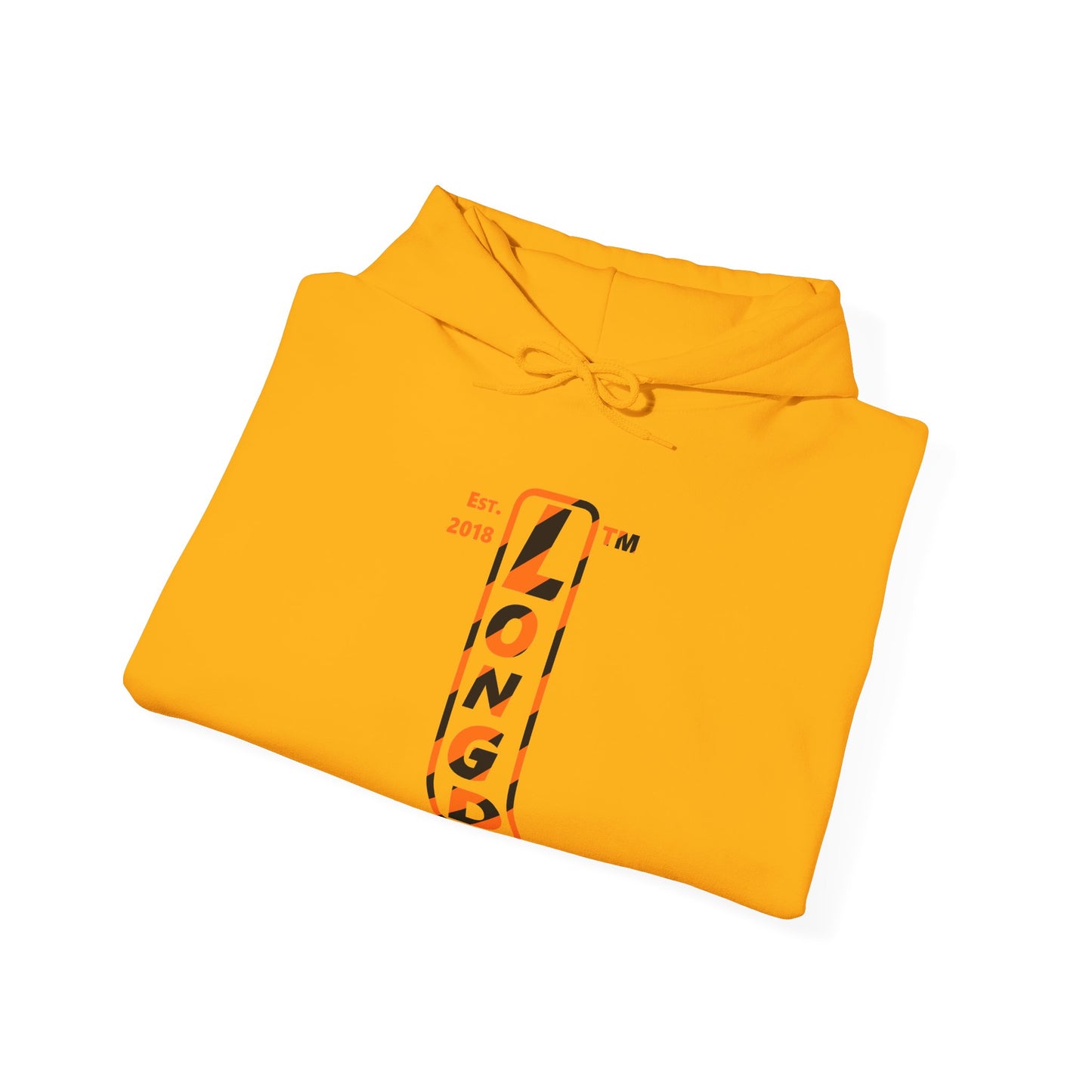 LongD Hyde Park positive upright pixel-weighted 12-striped 4-print logo (Halloween colors) hoodie