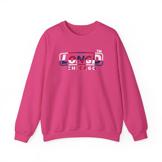 LongD positive 2x5 Chicago logo crewneck sweatshirt (patriotic colors)