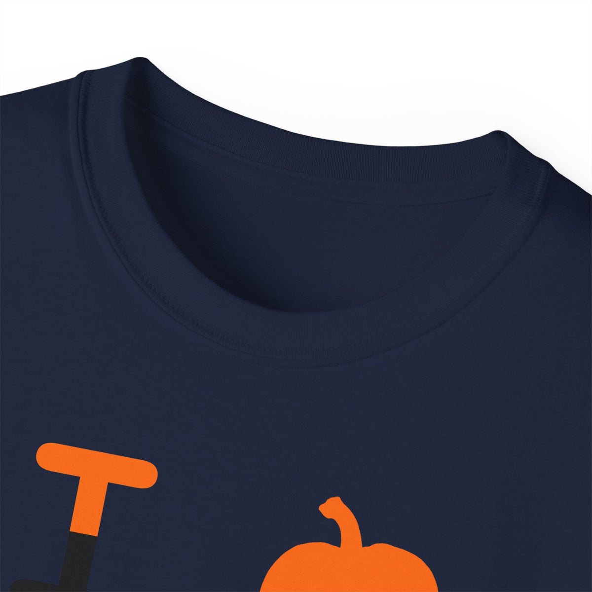 I pumpkin LongD Chicago negative diagonal 6-striped logo cotton tee