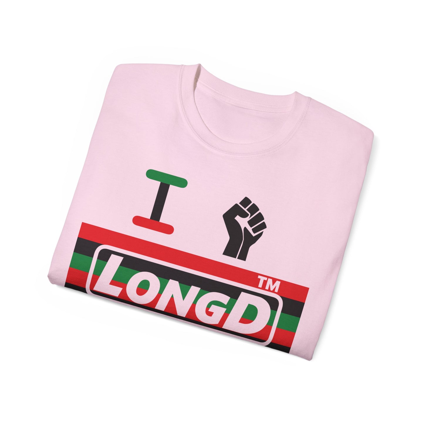 I fist LongD negative horizontal 6-striped Hyde Park logo cotton tee