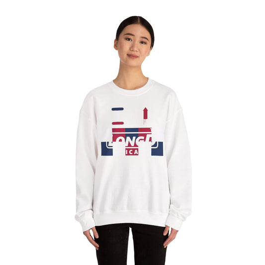 I firecracker LongD negative 2x5 Chicago logo crewneck sweatshirt
