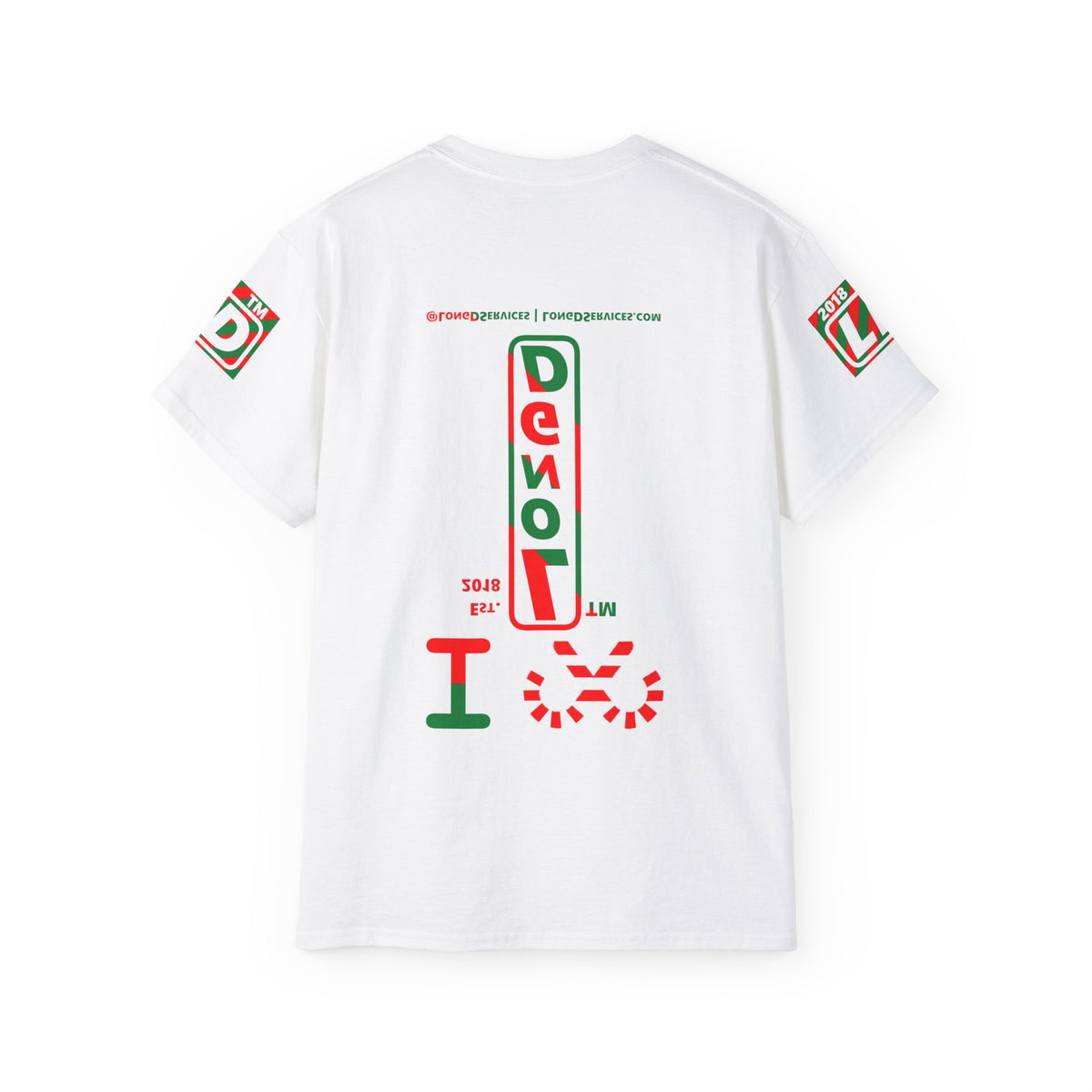 I candy cane LongD Tag-domain positive upright pixel-weighted 4-striped 4-print logo cotton tee