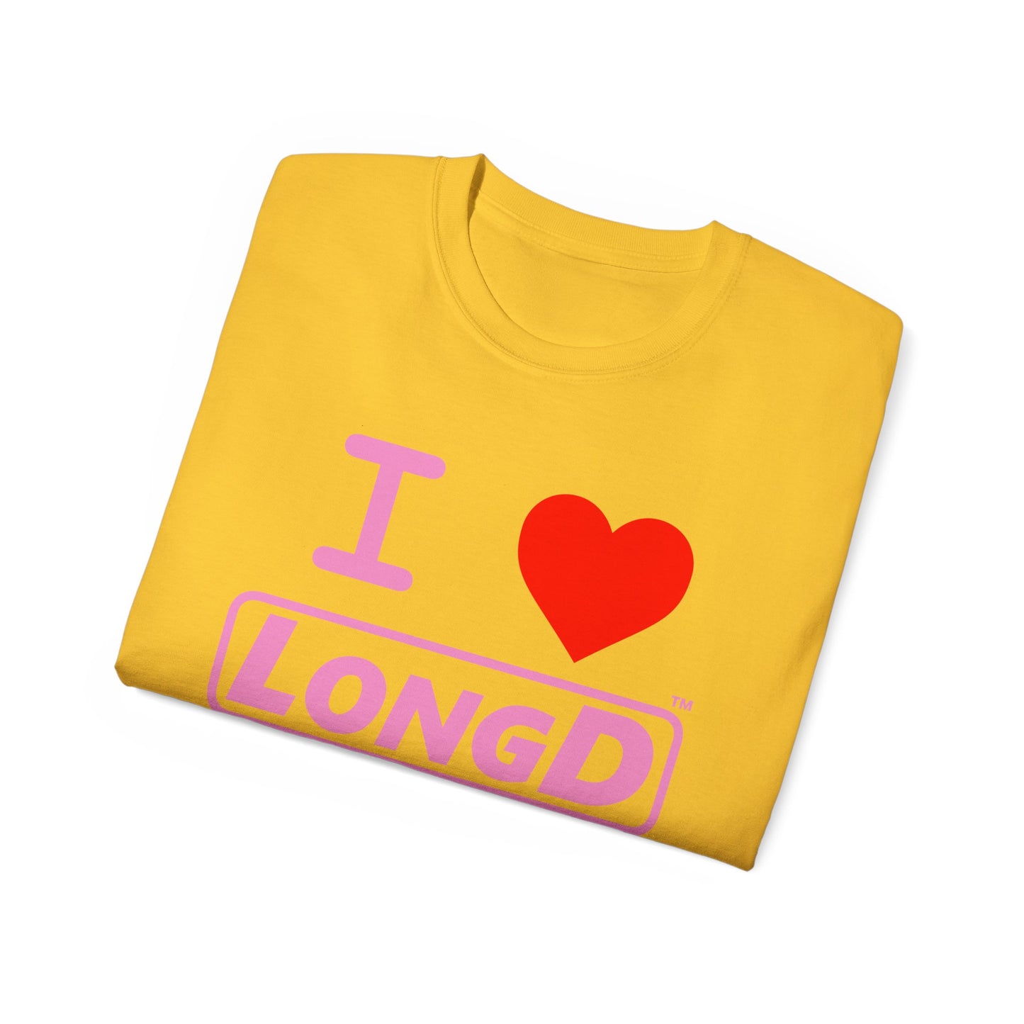 I Luv LongD Logo Cotton Tee (Valentines pink text)